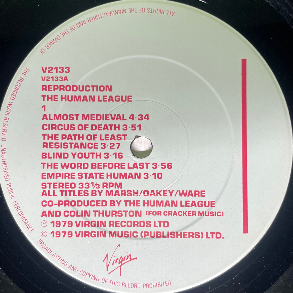 The Human League ‎– Reproduction (Англия 1979г.)