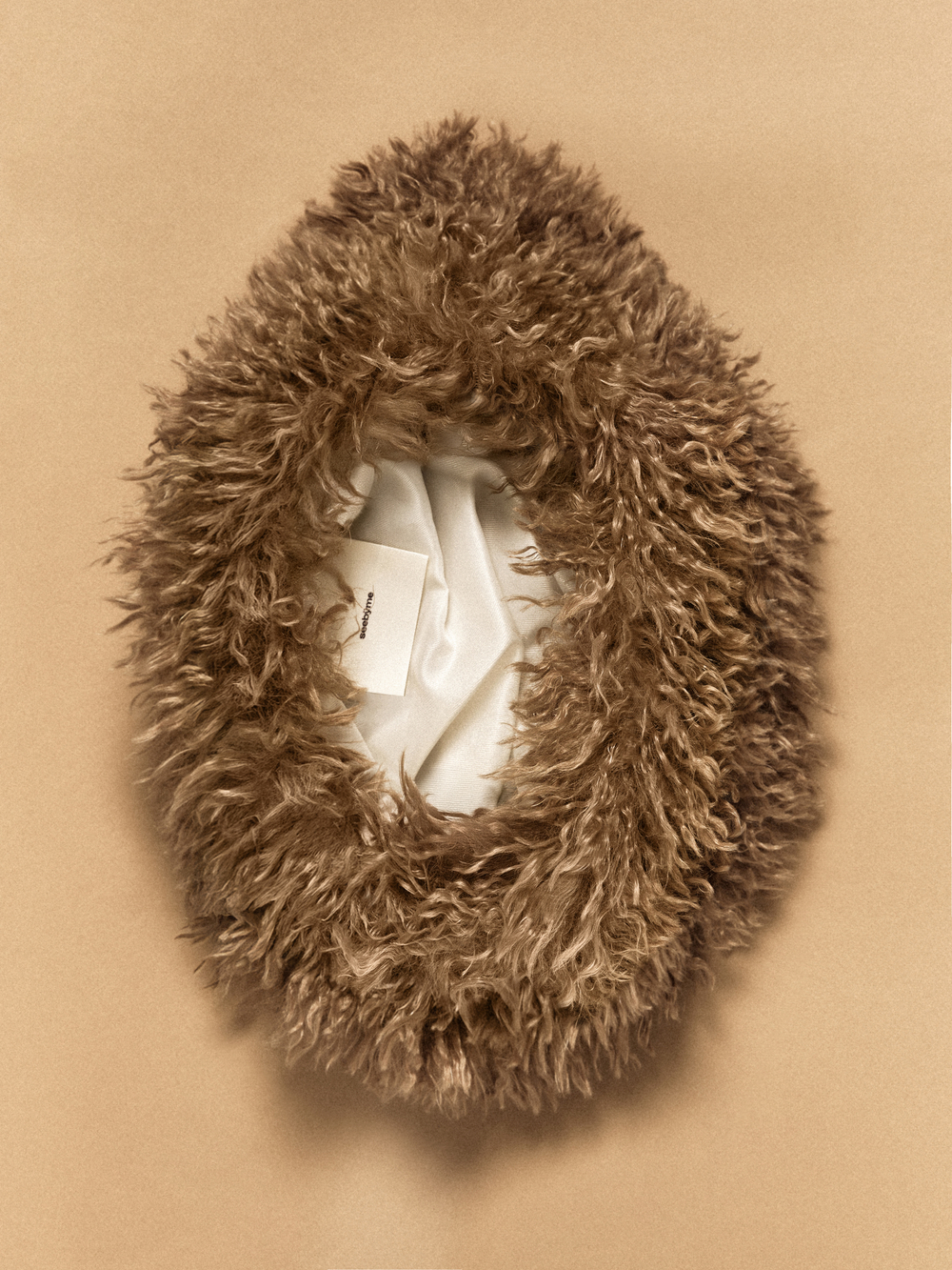 Клатч из эко-меха ламы