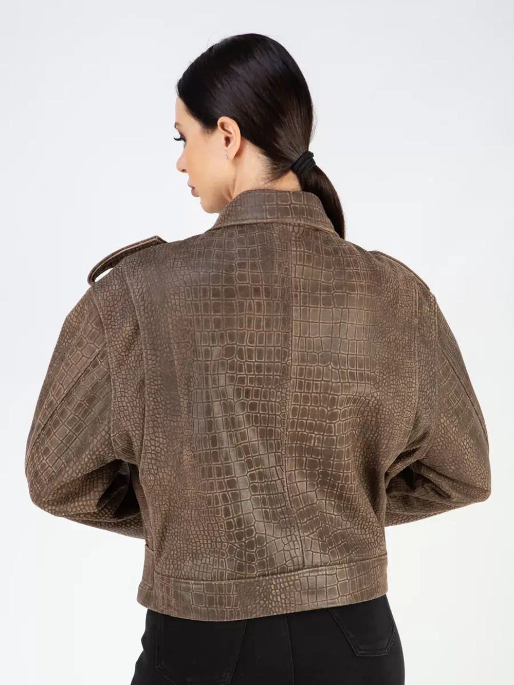 Куртка кожаная натуральная косуха оверсайз