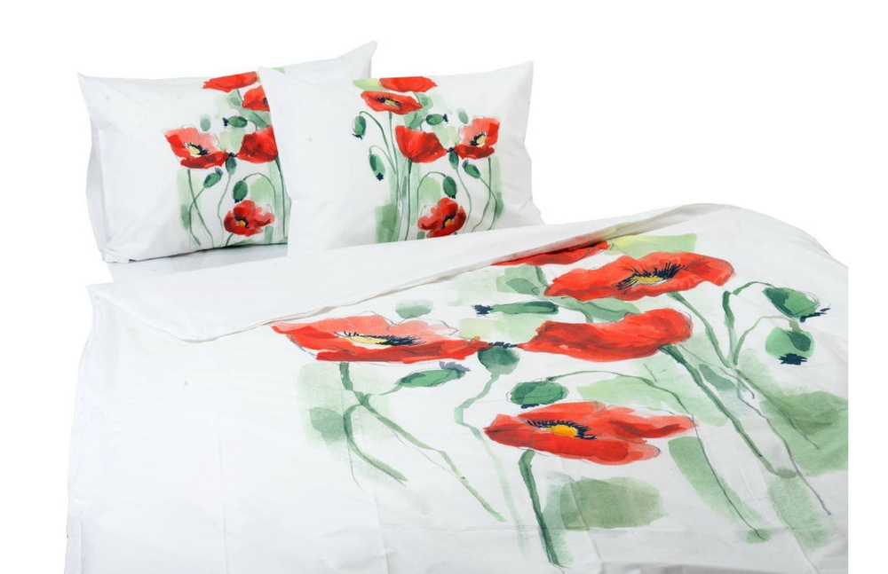 Постельное белье 2 спальное евро макси Сasa Anversa Папавери Италия
