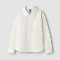 Рубашка из фланели сливочного цвета