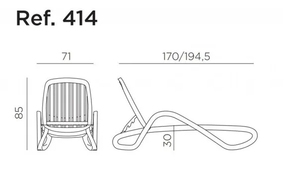 Шезлонг Eden тортора