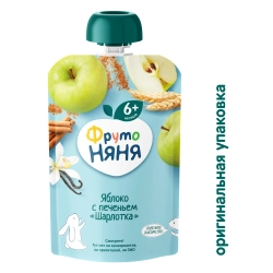 Фрутоняня пауч пюре Шарлотка 90г с 6 месяцев