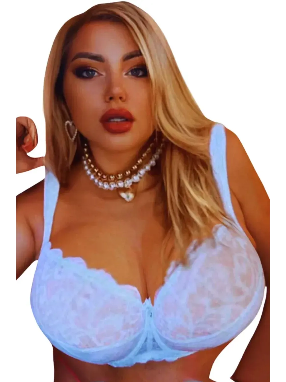 Франзуская модель бюстгальтера большие размеры FGi ажурный