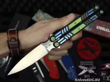 Нож бабочка (балисонг) Reptilian Стикс-05 Лимитка сталь M390, рукоять титан