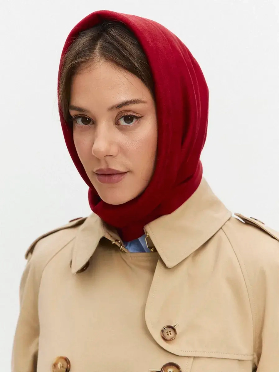 Косынка плотная замшевая