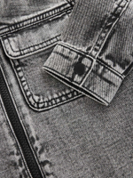 Куртка джинсовая с капюшоном для мальчика Next N21-647, Серый