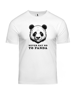 Футболка с пандой Never say no to panda прямая белая