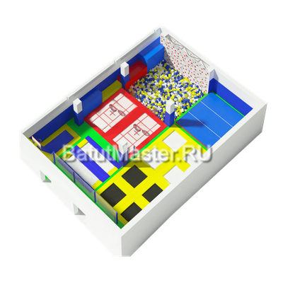 Батутная арена "Радостные прыгуны" 18x12x3 м