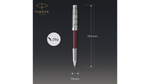 Ручка-роллер Parker Sonnet Premium Refresh RED CT, стержень: F, цвет чернил: black, в подарочной упаковке