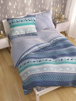 Постельное белье Сказка "Скандинавия/Вязание" 2-спальный Наволочка 50х70 см 2 шт Простынь 240х215 см Пододеяльник 175х215 см, перкаль