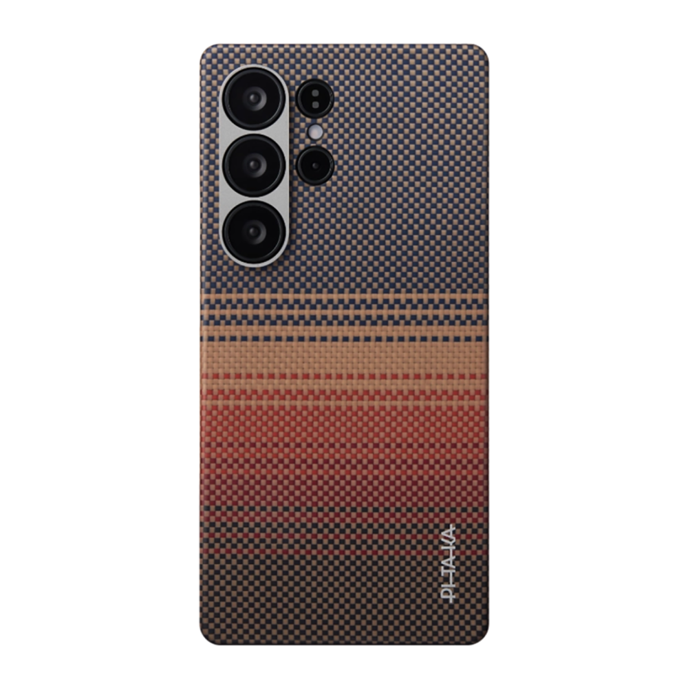 Арамидный чехол MagSafe PITAKA Sunset · Moonrise Edge Case для Samsung Galaxy S25 Ultra Ультратонкий текстурированный чехол из арамидного волокна