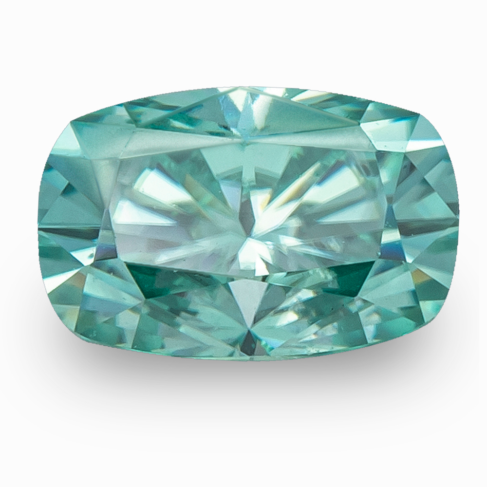 Муассанит зеленый (кушон 4.00 х 6.00 мм)