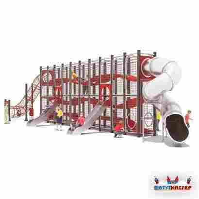 Плоский лабиринт с горками «Солнечная Полянка», 15×3,8×4,5 м