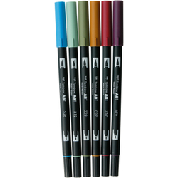 Набор Tombow AB-T Dual Brush 6 Natural Set