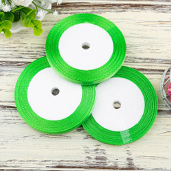 Лента атласная 6 мм (23 метра, цвет №52  светло-зеленый)