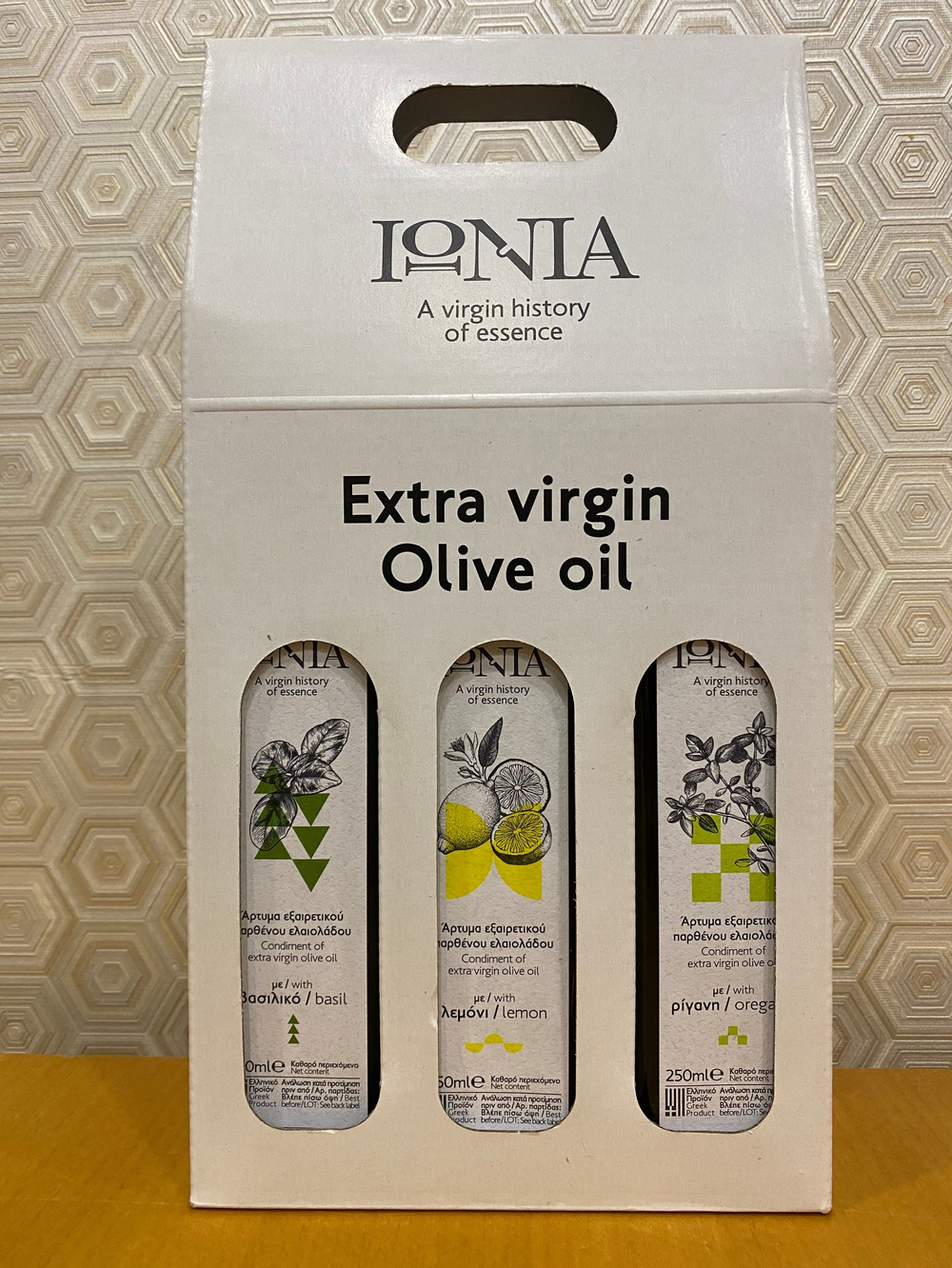 Набор оливковых масел греческих IONIA Extra virgin Греция