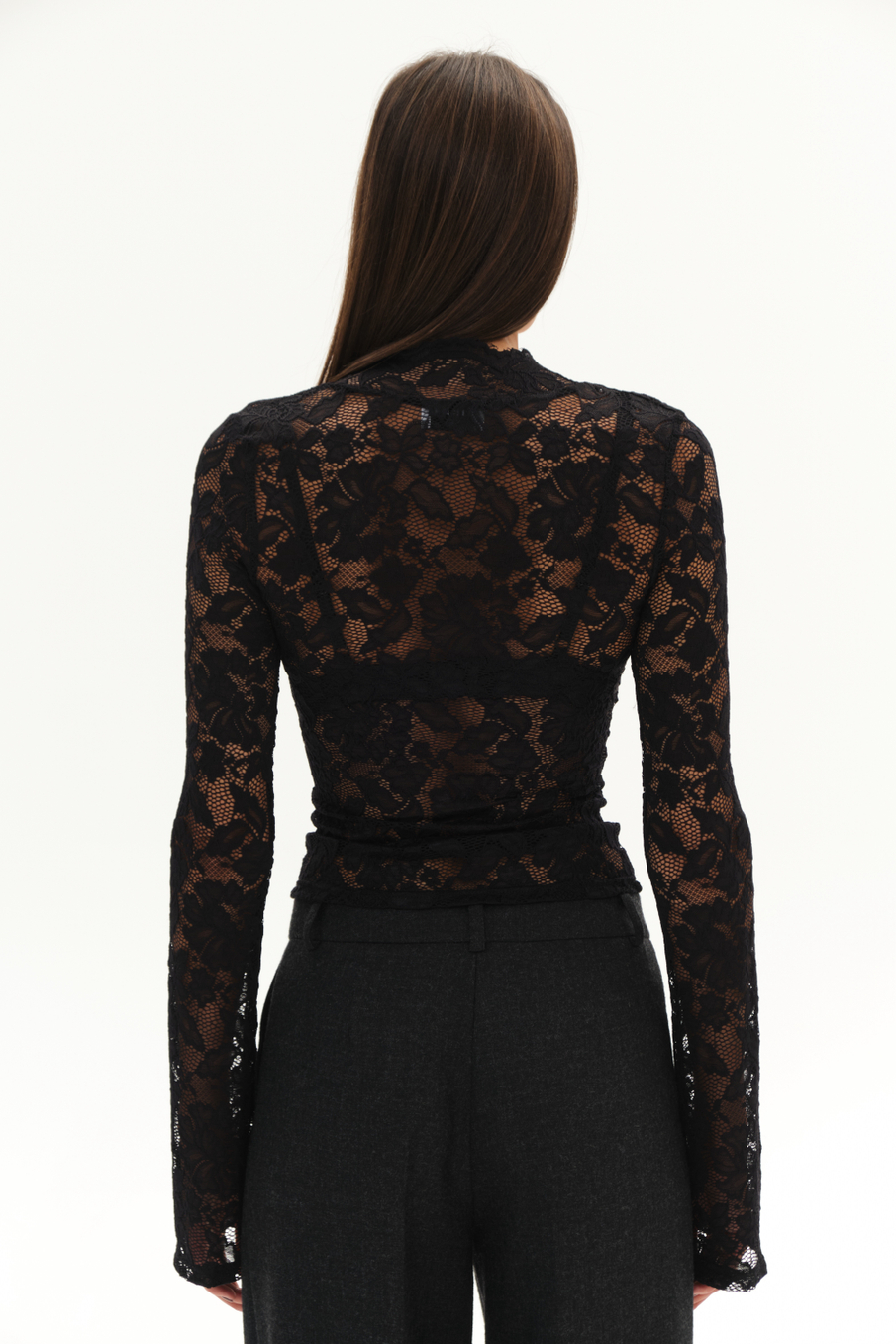 Лонгслив SEXY LACE | Черный
