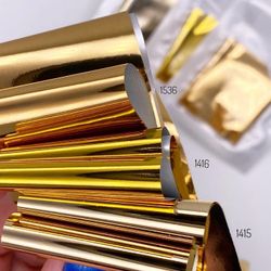 1416 Фольга переводная 4*50 см глянцевая золото
