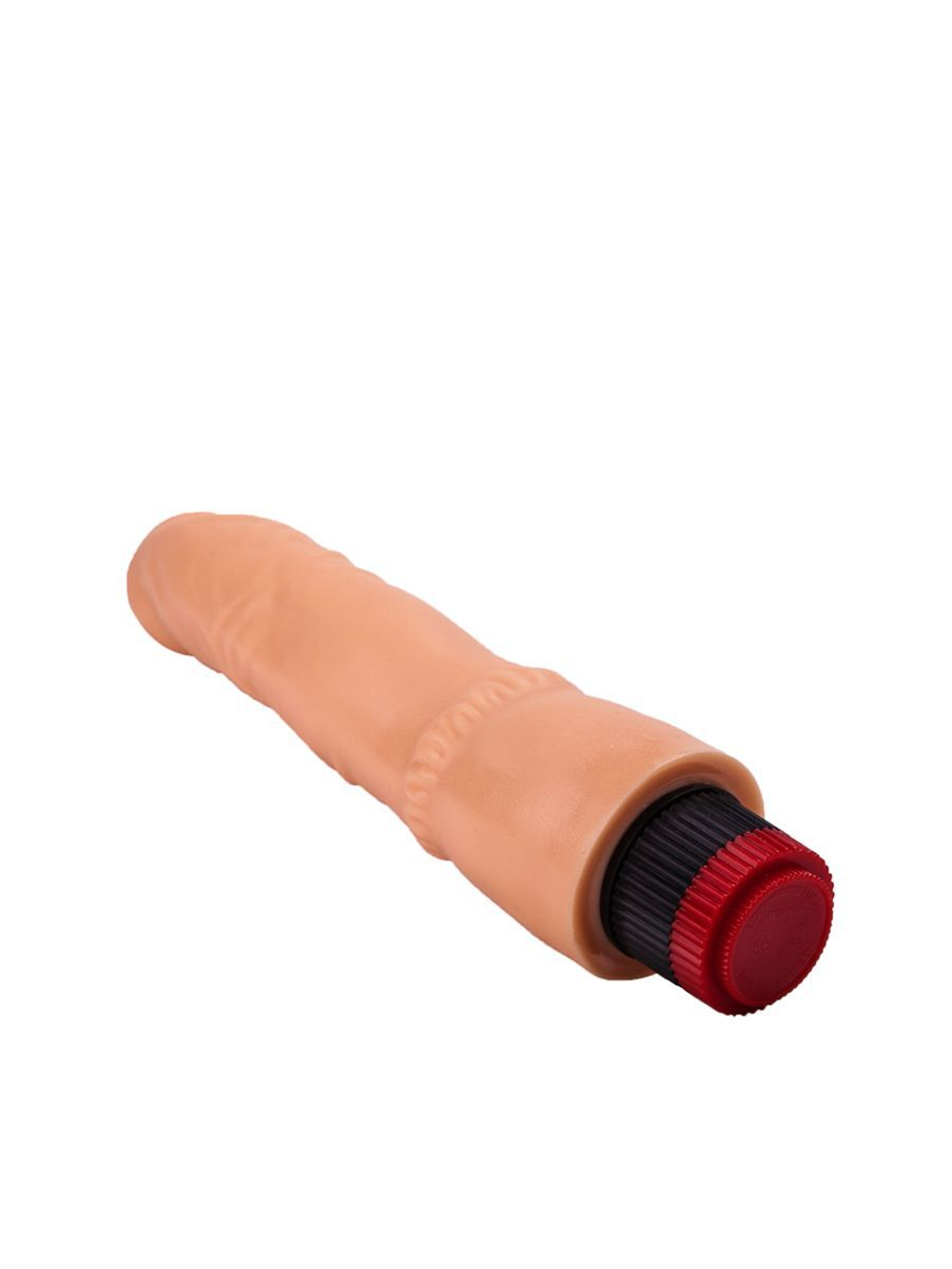 Гелевый вибратор без мошонки - 19,3 см. (Цвет: телесный)