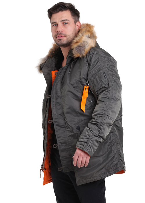 Куртка Аляска N-3B Nord Storm Husky II Apolloget 2019 (т.серый - r.grey/orange)
