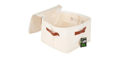 "Linen White" Кофр для хранения с застежкой-молнией 38х27х14см