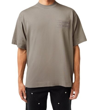 Мужская теннисная футболка Lacoste Embroidered Loose Fit Cotton T-shirt - grey