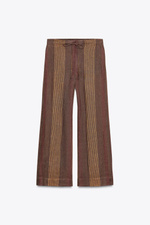 Брюки из 100% льна в полоску — zw collection
