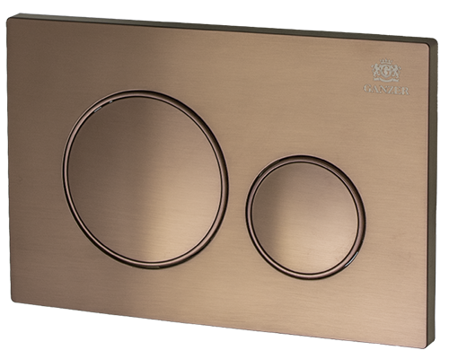 Кнопка для инсталляции СМАРТ,  с КРУГ. клав. (Роз. Золото)  GANZER  (24/1шт)