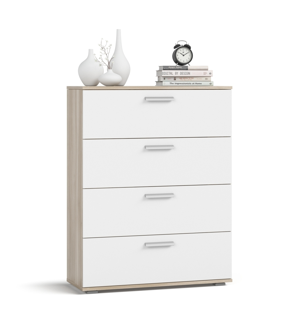 Комод LUX белый снег, сонома