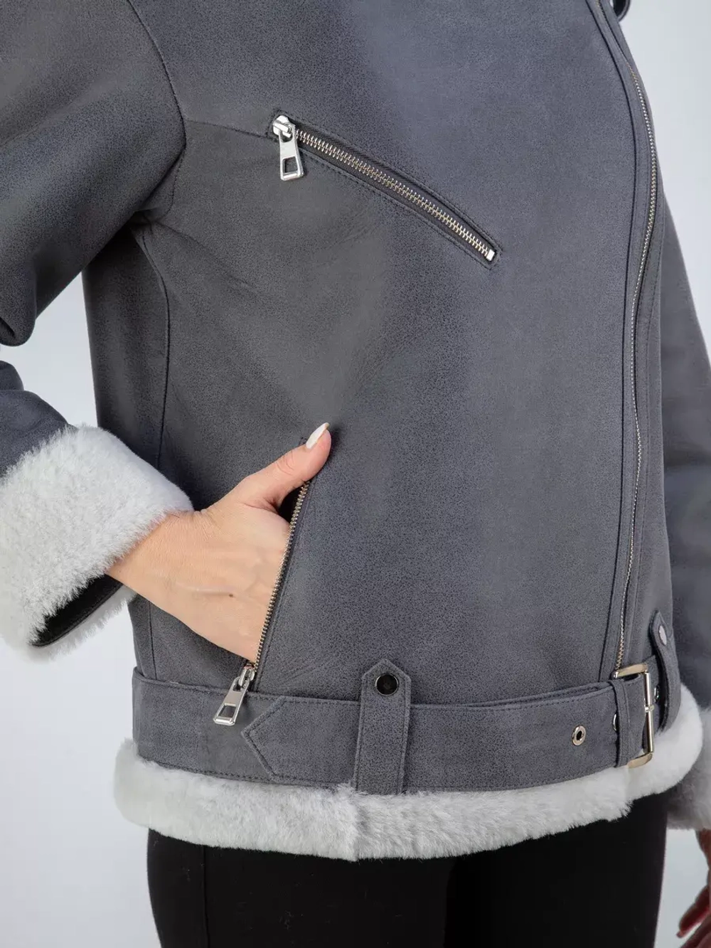 Дубленка авиатор натуральная зимняя