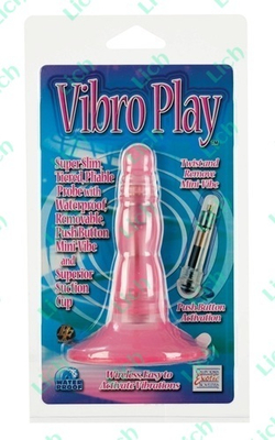 Розовая анальная вибровтулка VIBRO PLAY