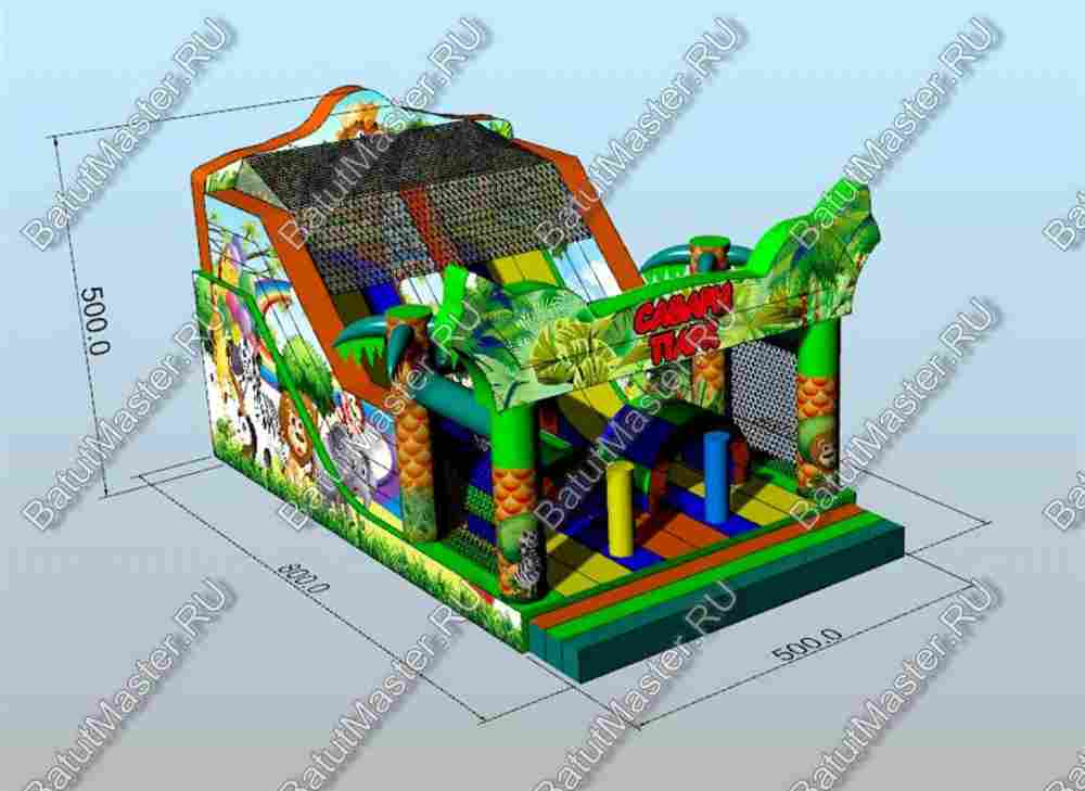 Коммерческий надувной батут "Мир сафари"