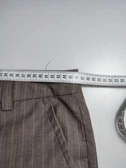 Брюки с шерстью в полоску 50 размер