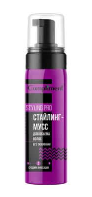 Compliment STYLING PRO Стайлинг-мусс для ОБЪЕМА волос, средняя фиксация, 150 мл