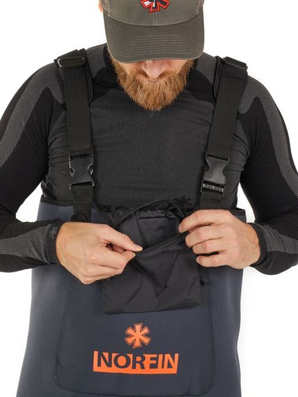 Полукомбинезон заброд. Norfin SHADOW NEOPRENE BOOTFOOT р.46-XXL с сапогами резина