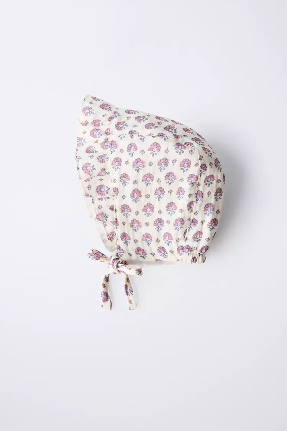 ZARA ЧЕПЧИК ИЗ РЕЛЬЕФНОЙ ТКАНИ С ЦВЕТОЧНЫМ ПРИНТОМ, РОЗОВЫЙ