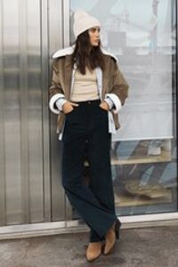 Брюки вельветовые "Темный петроль" женские