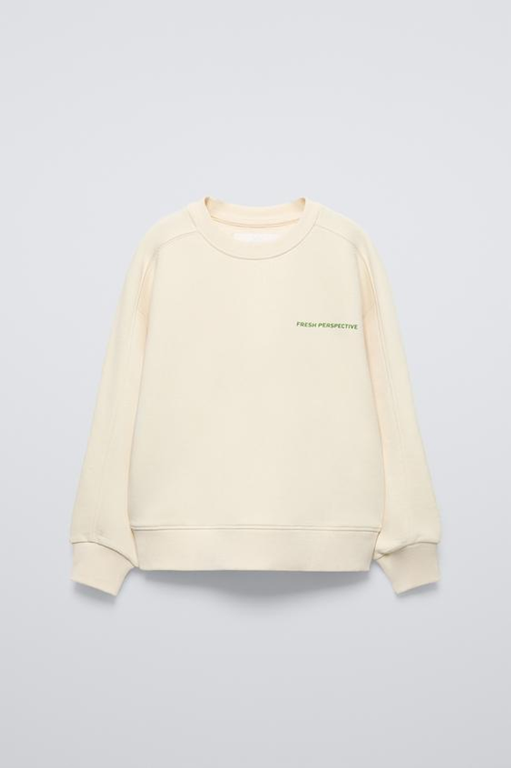 ZARA КОМПЛЕКТ ИЗ ДЖОГГЕРОВ И ТОЛСТОВКИ С НАДПИСЬЮ, ЭКРЮ