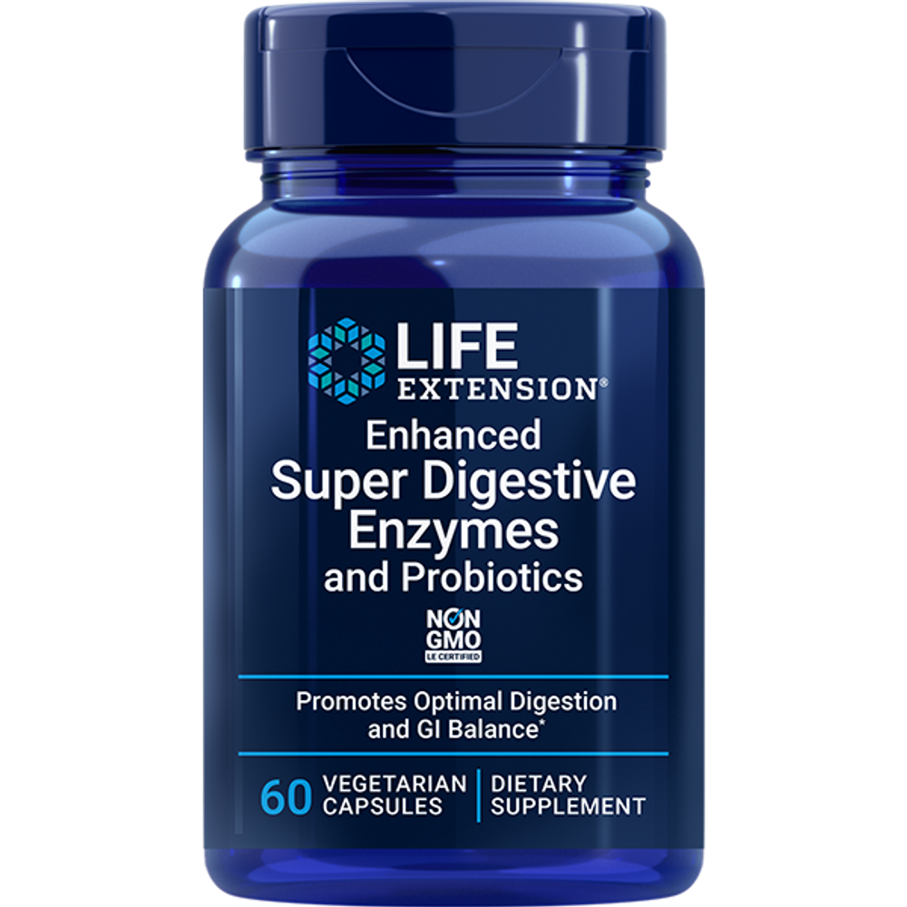 Enhanced Super Digestive Enzymes and Probiotics 60 капсул Life Extension