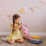 Набор для детского сада: кармашек, коврик, мешок. Котики принт