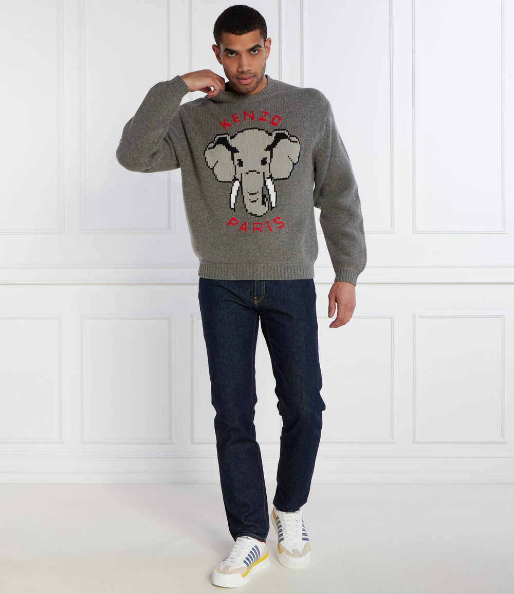Хлопковый свитер Kenzo - серый(FD55PU3643BA)