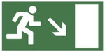 Знак Е-07 "Направление к эвакуационному выходу направо вниз"