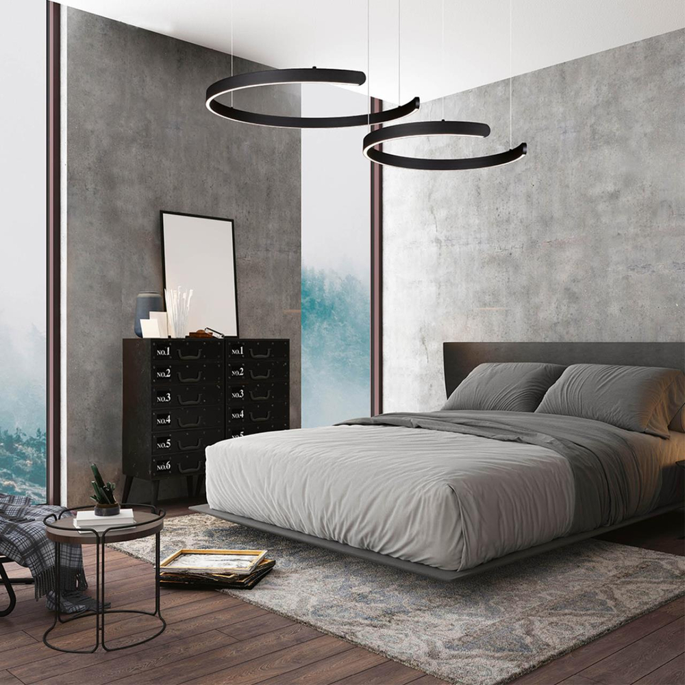 6534/43L LEDIO LN26 265 чёрный Светильник подвесной LED 43W  3000/4000/6000К 220V INDIE