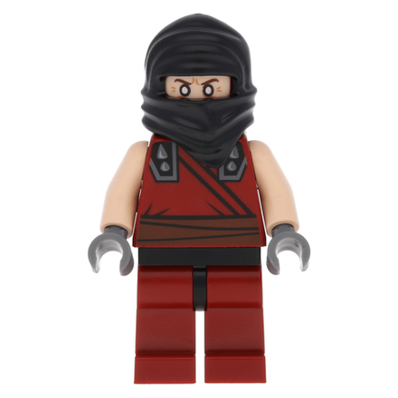 Минифигурка LEGO tnt010 Темный ниндзя (Без головного убора, другие ноги)