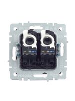 BRITE Розетка компьютерная двойная RJ45 кат.5E РК10-2-БрС сталь IEK