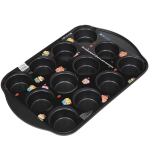 Форма для выпечки сталь, 26.5х41х3.3 см, антиприг, 12 маффин, Daniks, KB18305