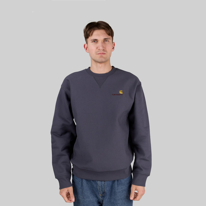 Толстовка мужская Carhartt WIP American Script Sweatshirt артикул:I025475_zeus - купить в магазине Дайс
