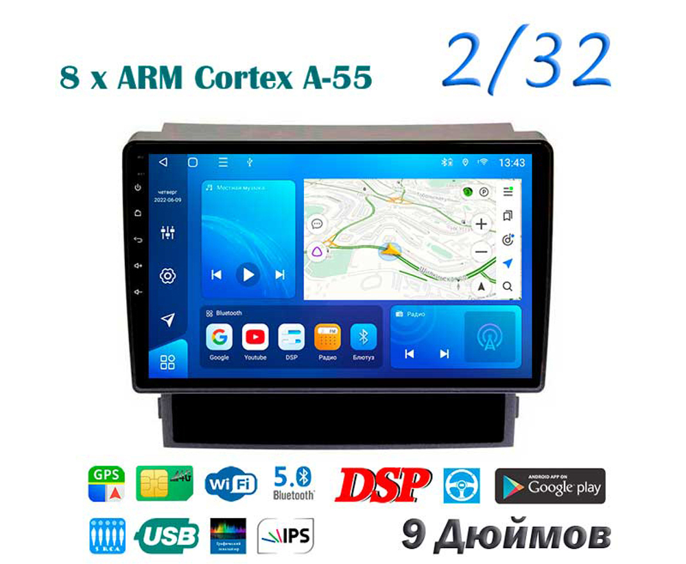 Topway TS18 2+32GB 8 ядер для Toyota Alphard 2008-2015