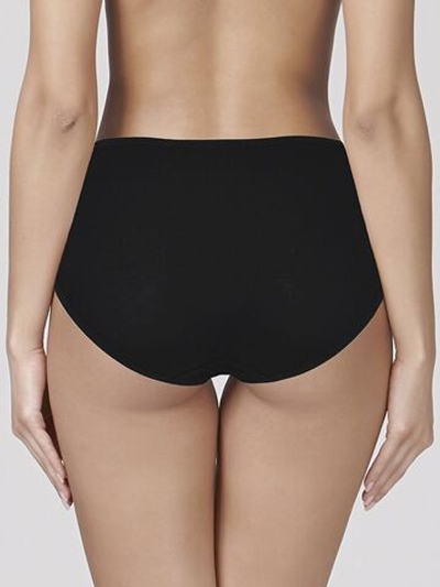 Трусы-слип со средней линией талии из хлопковой ткани (Размер: L) (Цвет: бежевый)